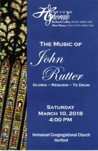 Rutter concert program